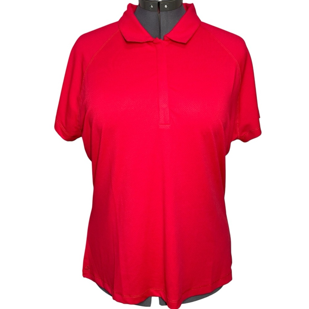 NEW Ahead Agatha Solid Golf Polo Shirt UPF 50+ Womens XL Red NWT